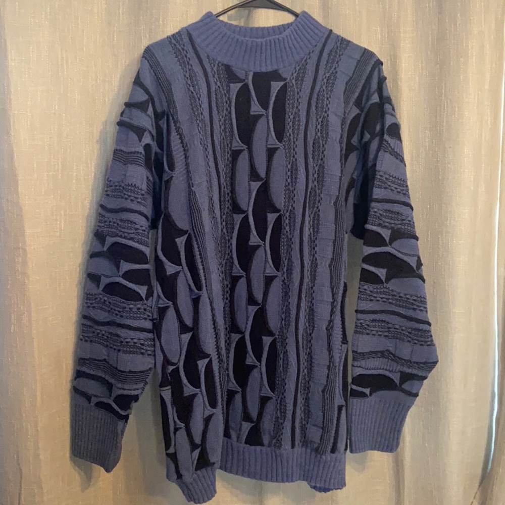Coogi XL knitted sweater Blue/dark Blue